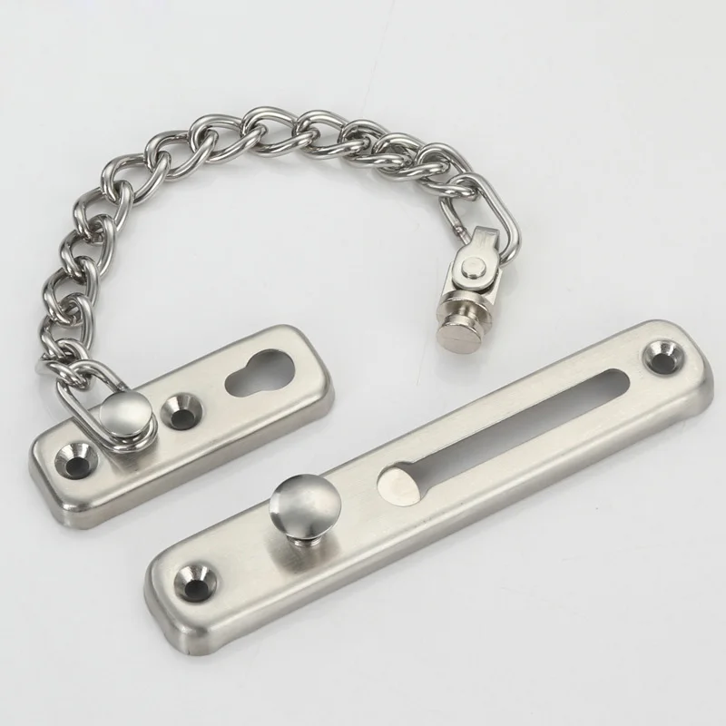 1*Portable Door Lock Hardware Safety Security Tool For Home Shop Privacy Travel Hotel Room Stainless Steel