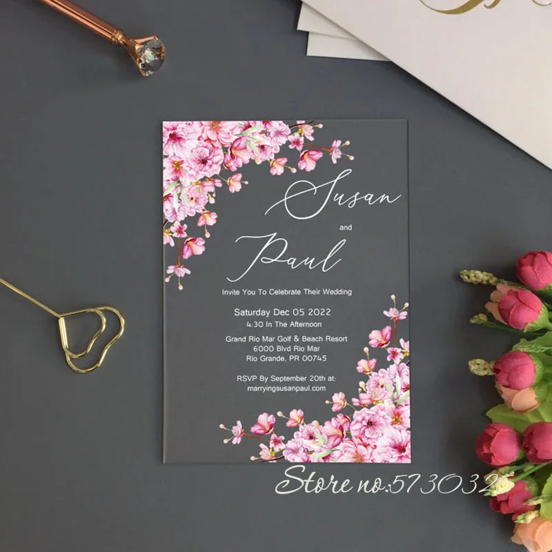 Invitación boda acrílica transparente, invitaciones de boda, partepazoni, Matrimonio, envío gratis AliExpress