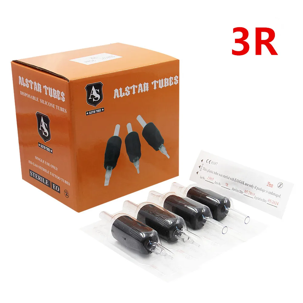 20pcs Alstar Disposable Tattoo Grip Tubes 25mm Round Tattoo Grip 3r