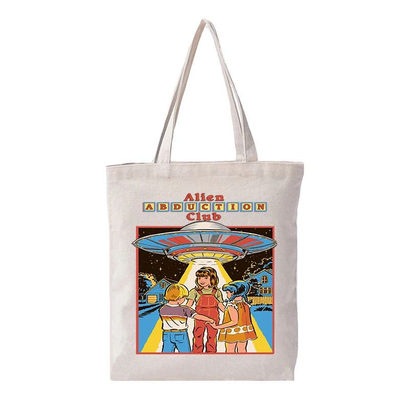 Женская Холщовая сумка с принтом от Evil Devil летняя большая винтажная через плечо