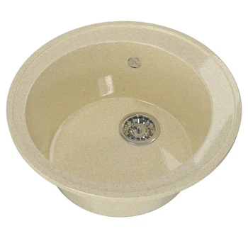 

Мойка ML-GM Gloss 01 круглая, бежевая, 480 мм (глубина чаши 180)