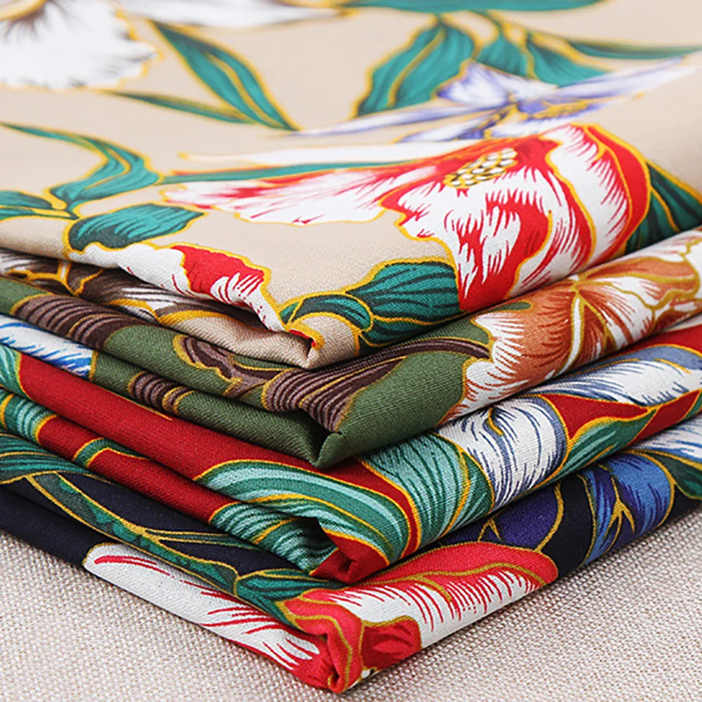 Lychee Life 50x140 см Ткань с цветочным принтом модные красочные ткани Ручное шитье для поделок одежда поставки украшения