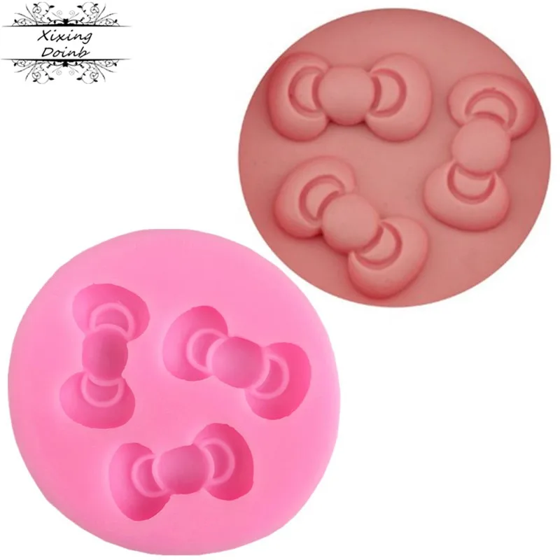 Lovely Bow Shaped Cake Mold Food Grade Silicone Mold Soft Candy