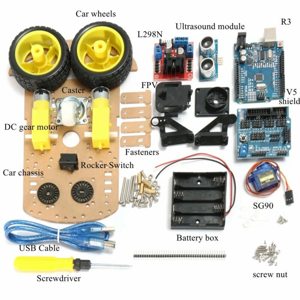 1 набор комплектов шасси автомобиля робота умный автомобиль отслеживающий Мотор
