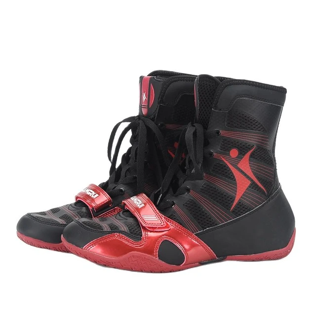 Zapatillas de boxeo para hombre, zapatos de boxeo muscular de vaca,  transpirables, suela exterior de lucha, calzado de boxeo profesional -  AliExpress