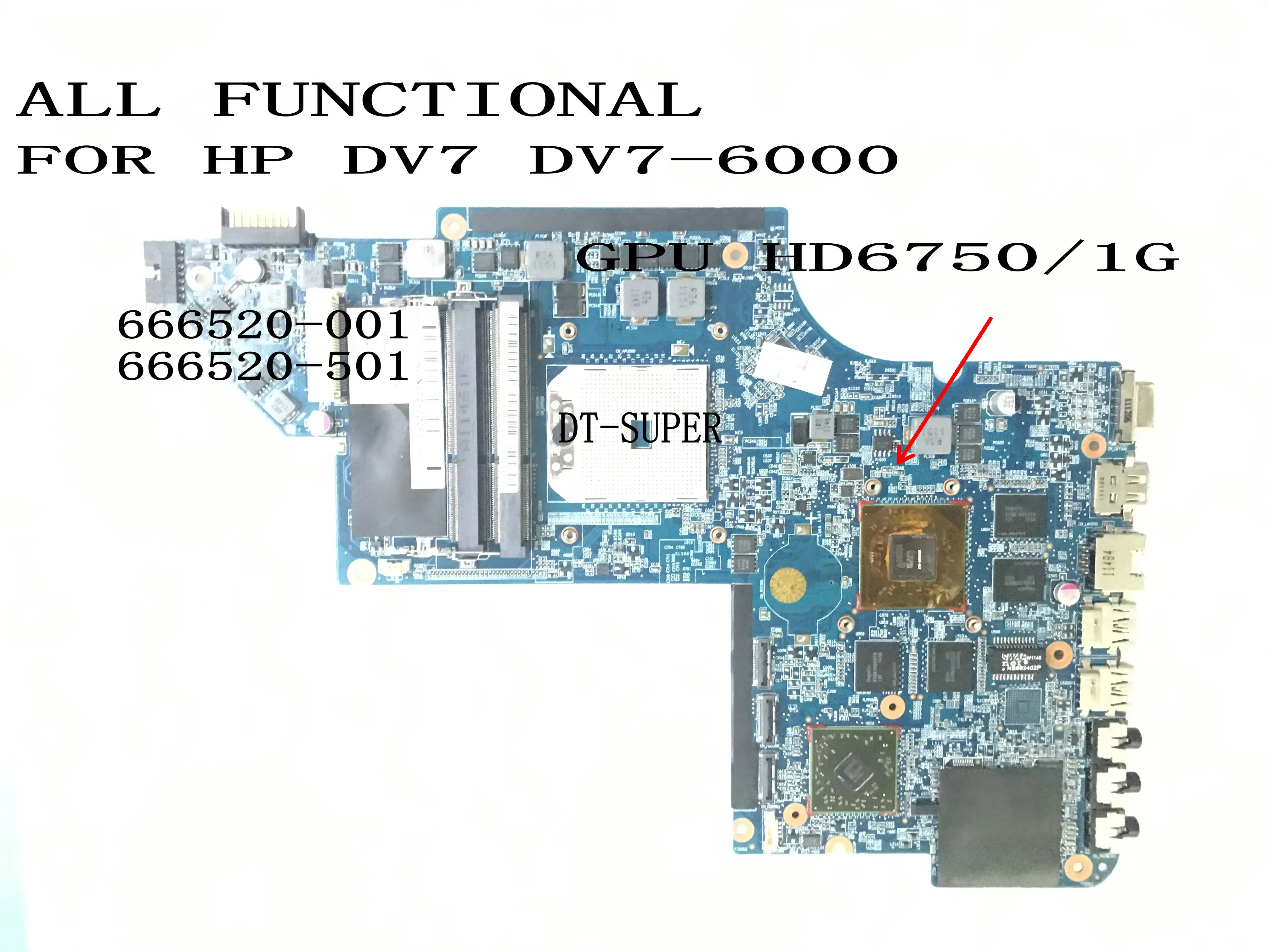 FAST SHIPPING. 666520-001 LAPTOP MOTHERBOARD for HP PAVILION DV7 DV7-6000 MAINBOARD GPU HD6750/1G (WITH TESTING PHOTO) | Компьютеры и