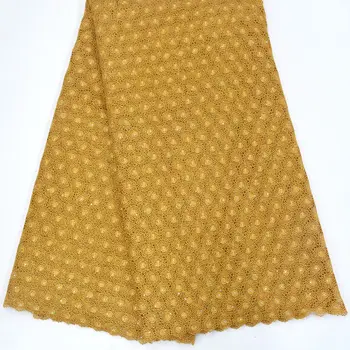 

african lace fabrics with stone high quality gold color cord lace guipure lace fabric for wedding party dress Ki013