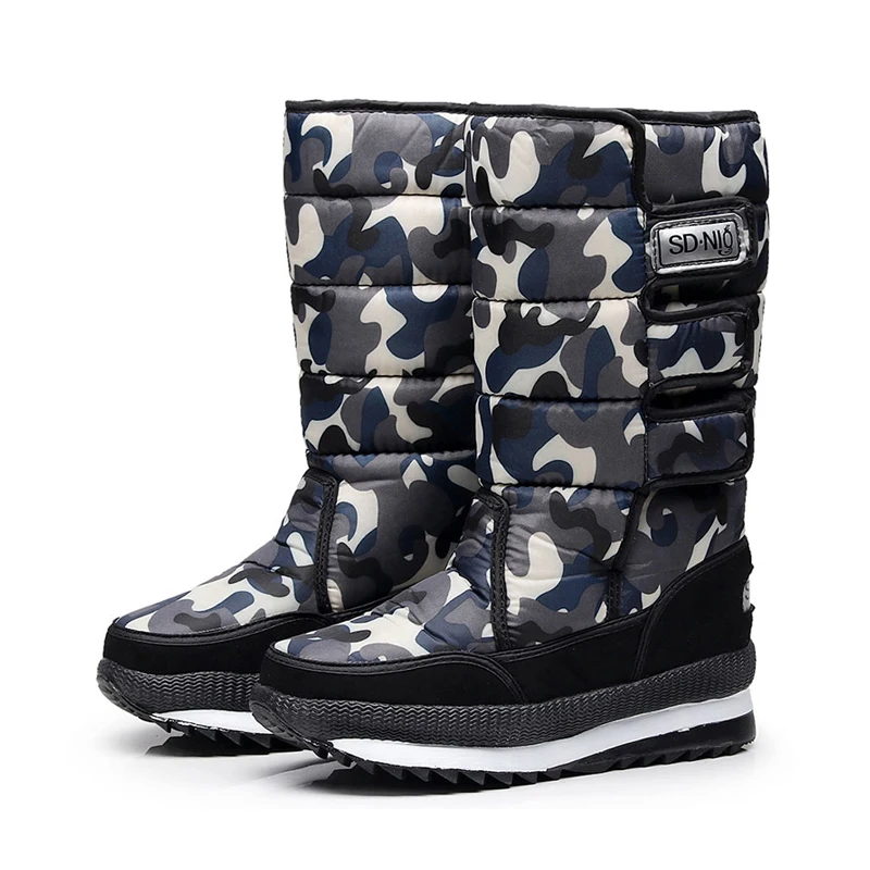 Men Boots winter snow boots for men Shoes thick plush waterproof slip-resistant keep warm winter shoes Plus size 35-47