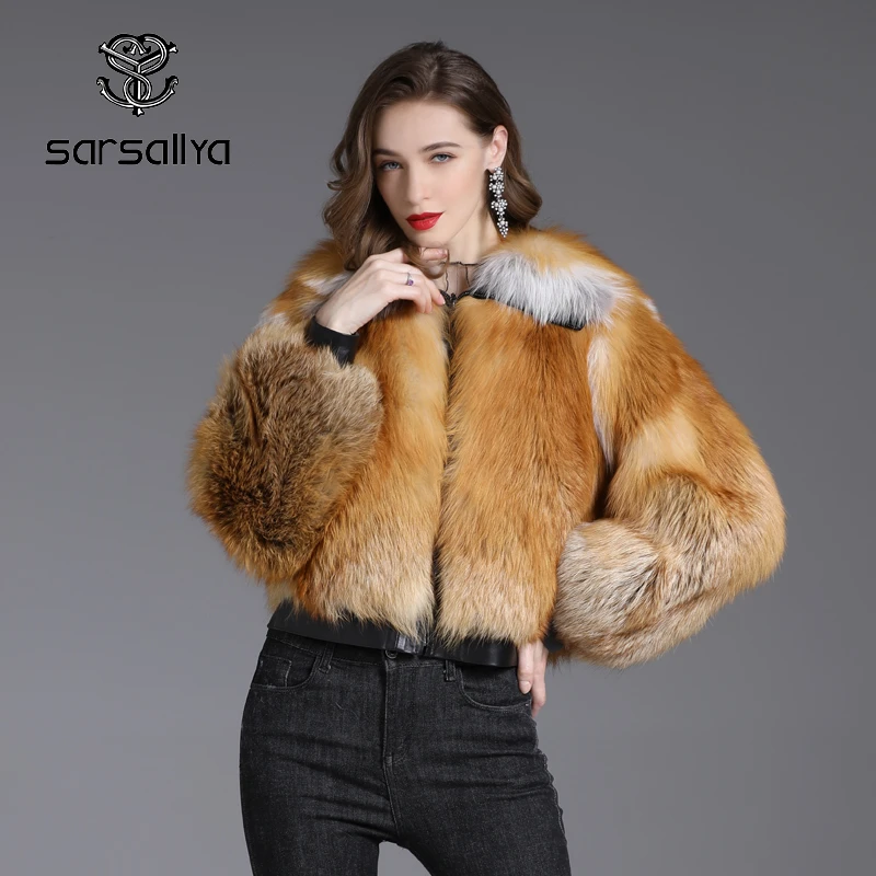 

Real Fox Fur Jacket Women Genuine Leather Jacket With Fur Female Winter Fur Coat Natural Ladies Autumn Sheepskin Coat Lamb 2020