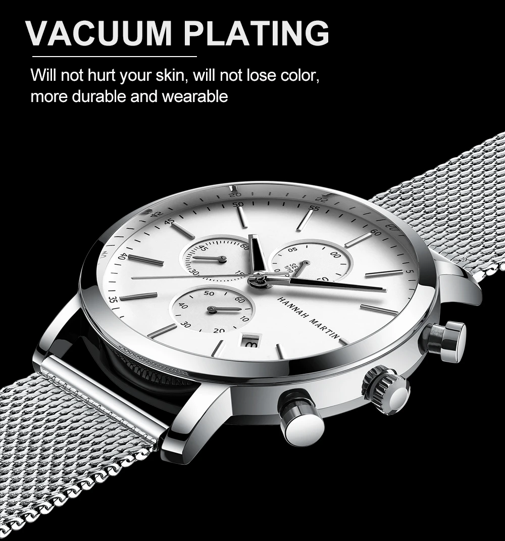Мужские часы Топ бренд Мода Многофункциональный маленький циферблат из нержавеющей стали сетка Бизнес водонепроницаемые наручные часы Relogio Masculino