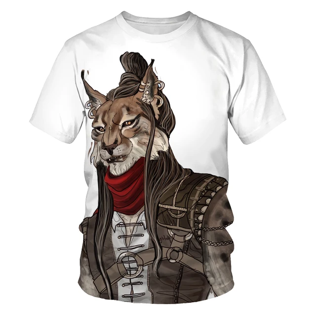 3D printing Lion Men T-Shirt Fashion O-Neck Casual Trend Short Sleeve Oversized T-Shirt Selling Punk Streetwear All-Match Tops F050
