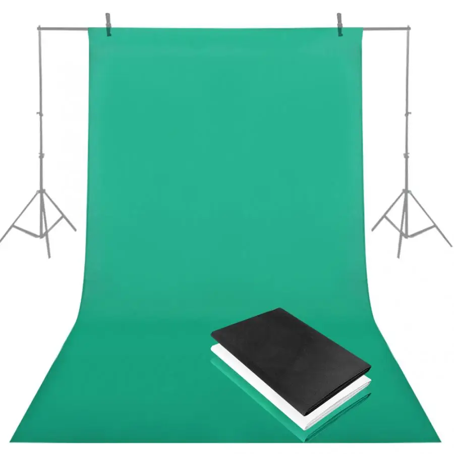 Фотофоны 1,6*3 м фотофоны студия видео экран фон-хромакей ткань новая версия черный белый зеленый