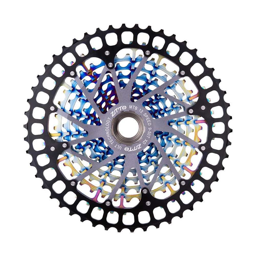 ZTTO MTB 12 Speed 9-50T Cassette Ultimate pro 12S XD Cassette Rainbow 375g ULT pro Sprocket Ultralight 12V 1299 k7 Colorful