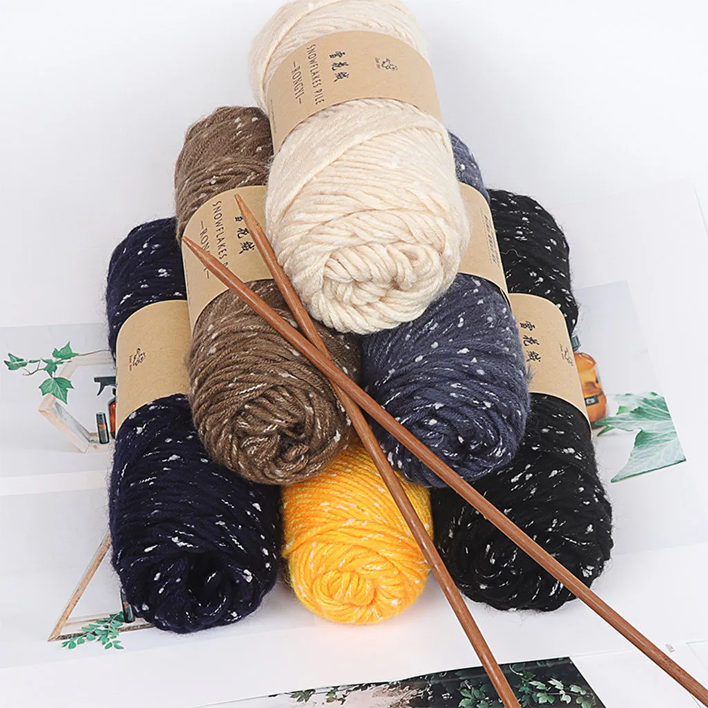 Snowflake Scarf Line Diy Crochet Thick Wool Sweater Baby Lover Cotton household convenient DIY handle Yarn wool group | Дом и сад