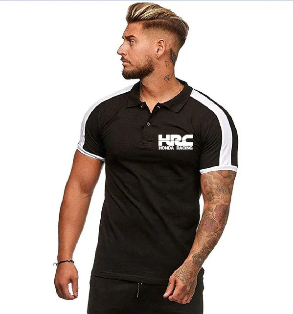 Мужская рубашка поло для HRC с логотипом автомобиля летняя повседневная мужская