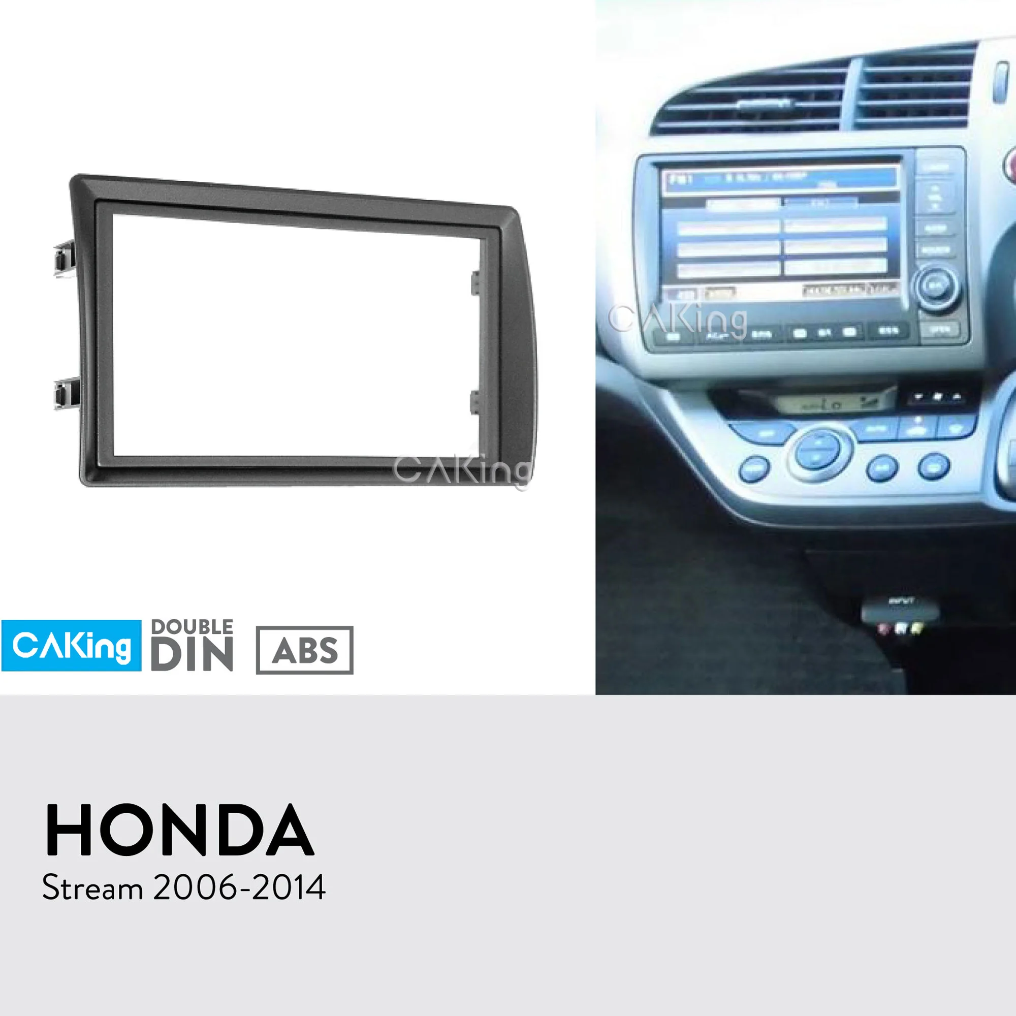 Автомобильная фасция Double Din с радио-панелью для Honda Stream 2006-2014 комплект аудиорамкой