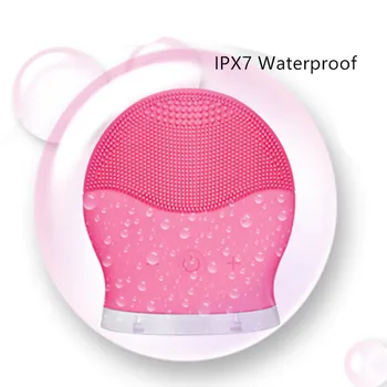 

Protable Electric Facial Cleansing Brush Silicone Sonic Vibration Pore Blackhead Deep Cleansing Skin Care Massage Face Brush 30#