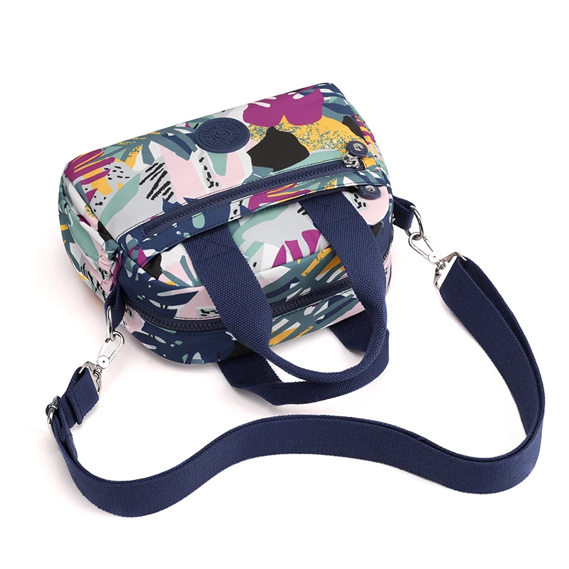Women Handbags Fashion Floral Pattern Fabric Mommy Bag Large Capacity Multi-pocket Female Shoulder Bag
