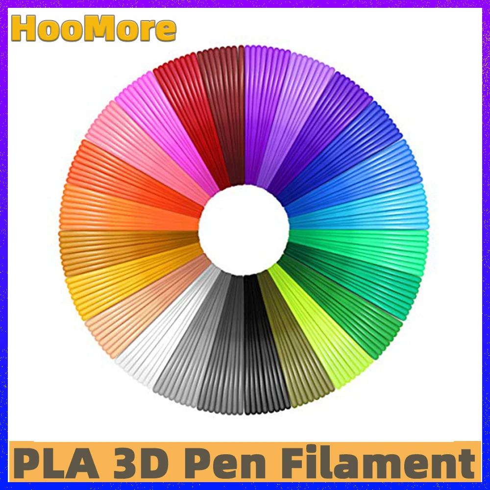 HooMore 50/100/200 metros 1,75mm PLA Material de filamento plástico 3D relleno para pluma 3 D dibujo escolar de niños regalo lápiz