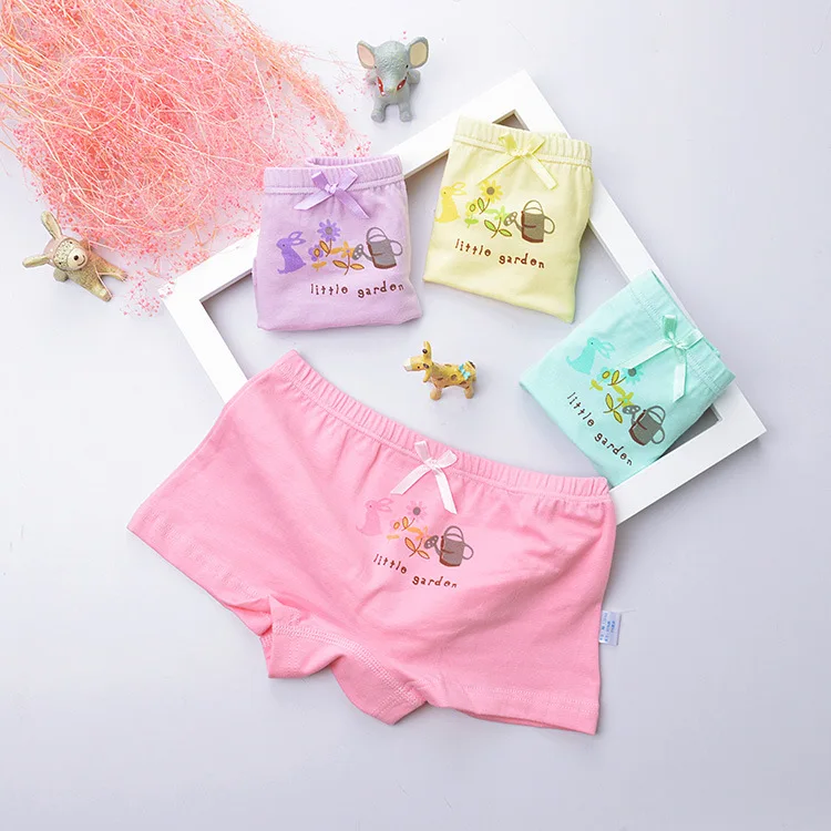 random color 12pcs Хлопковое детское нижнее белье; мягкие удобные и дышащие трусики для девочек; трусы для малышей с милым мультипликационным принтом; смешанные цвета; 12 шт - Цвет: random color 12pcs