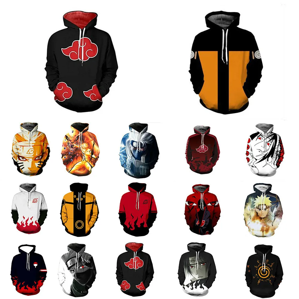 Anime Cosplay Costume Daily Uniform Hoodie Akatsuki Hatake Kakashi Cloth for Adult Party |