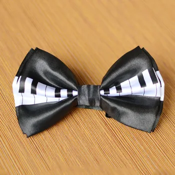 

New Men Bow Tie Piano Keyboard Printed Bow Tuxedo Bow Tie Party Wedding Unisex Magician Waiter Bow Ties