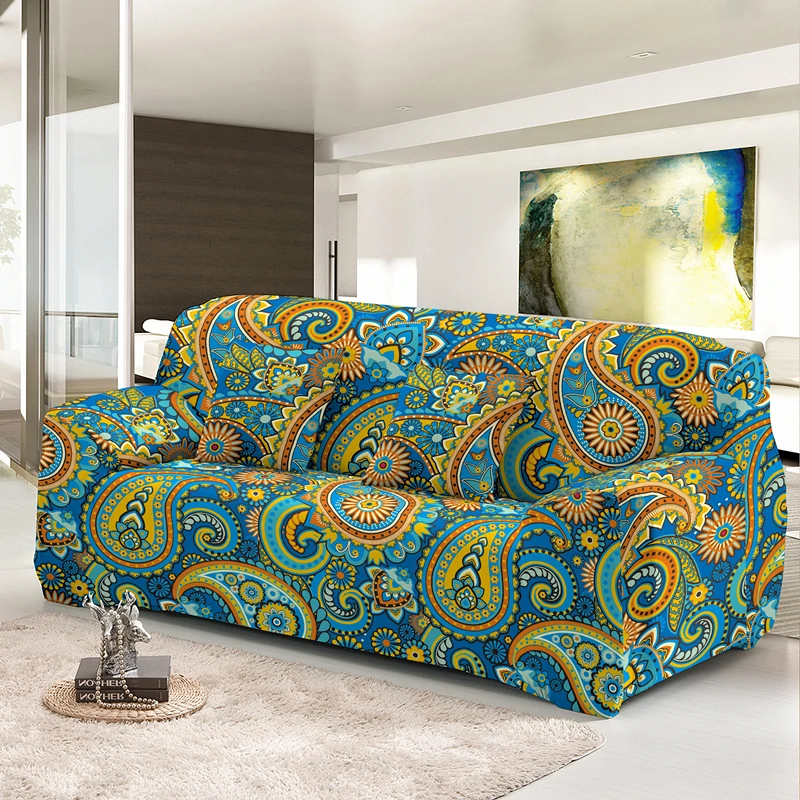 Giftig gewelddadig Bezwaar Traditional Asian Elements Paisley Elastic Sofa Cover For Living Room L  Shape Couch Covers Bohemia Slipcover 1/2/3/4 Seater - Sofa Cover/slipcover  - AliExpress