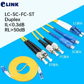 

fiber optic patch cord SC-SC-LC-LC-FC-FC-ST-ST SM duplex 9/125um ftth jumper OS2 DX optical fiber patch lead Singlemode IL<0.3dB