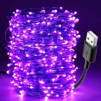 

10M 100LED UV String Light USB Christmas Halloween Party Waterproof DIY Bar Lamp for Stage Haunted House Monden NEW N9