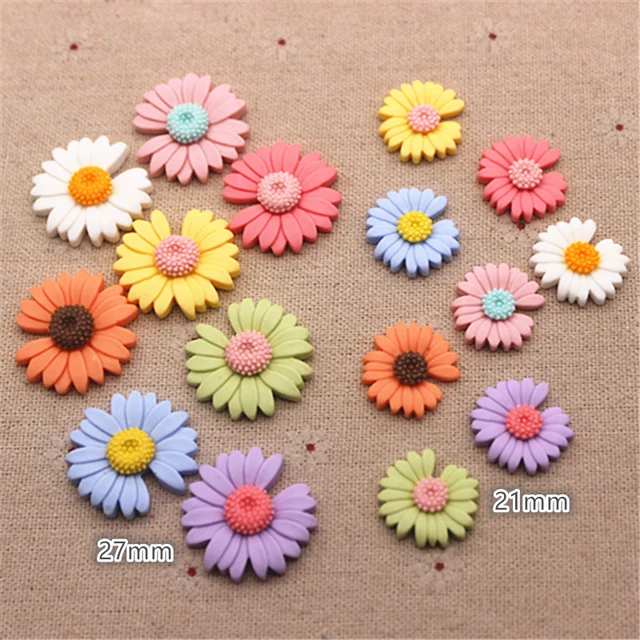 26mm Colorful Eco-friendly Spray Paint Flower Flatback Diy Flower Handmade  Crafts Metal Free Shipping Candy Color Accessories - Charms - AliExpress