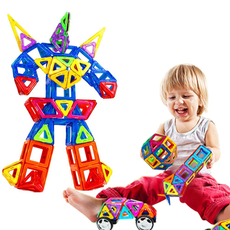 

122pcs-58pcs Mini Magnetic Designer Construction Set Model & Building Toy Plastic Magnetic Blocks Educational Toys For Kid Gift