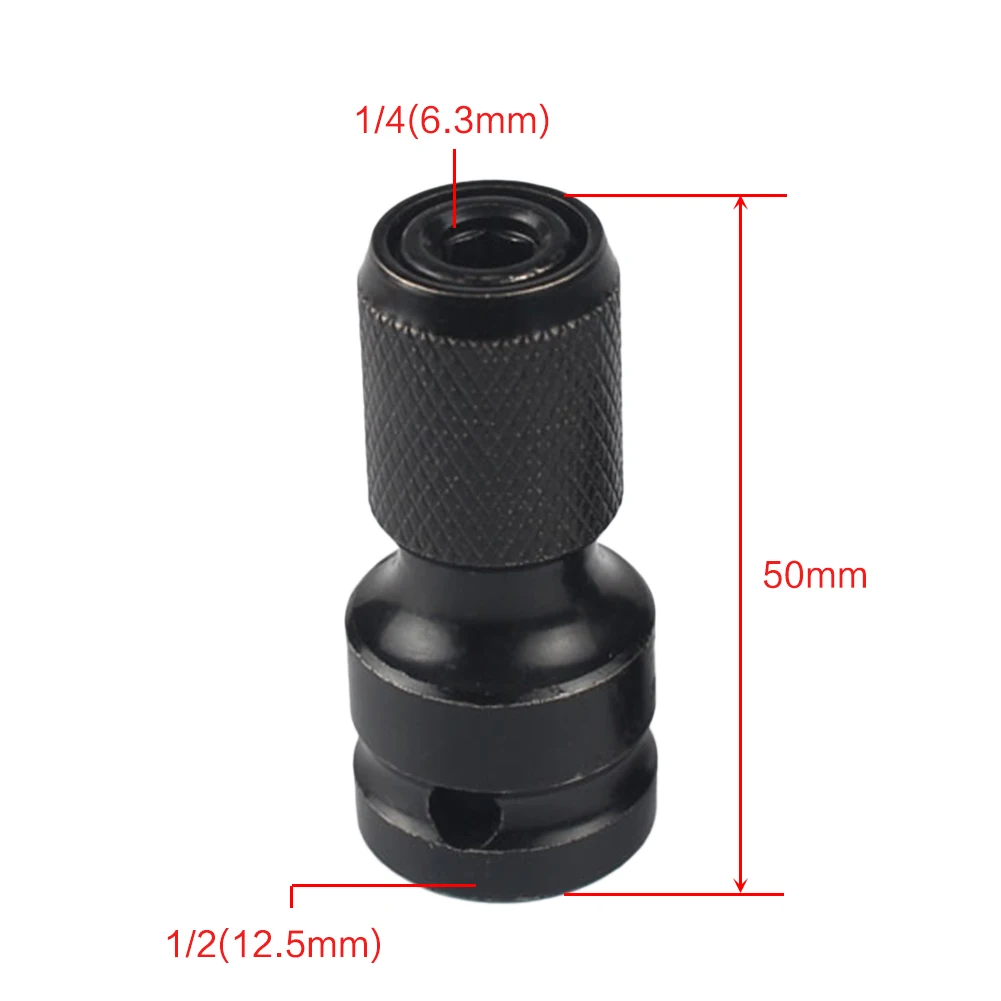 1pc Tungsten Steel Socket Adapter Converter 1/2