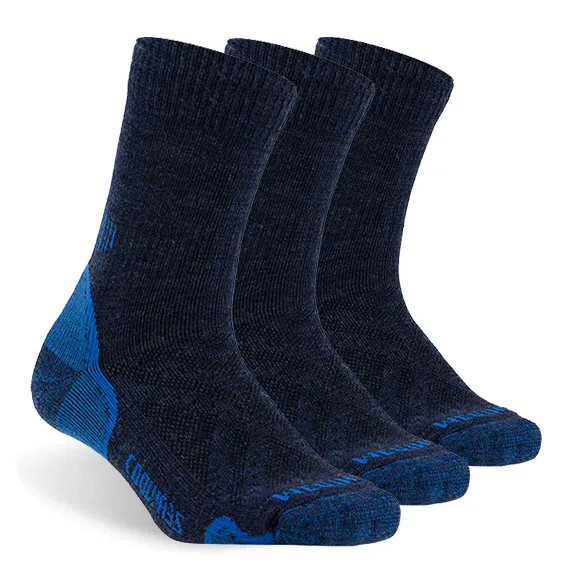 3 pair dark blue ZEALWOOD походные носки из мериносовой шерсти теплые зимние уличные спортивные носки экстремальные холодные носки "Погода", 1/3 пар - Цвет: 3 pair dark blue