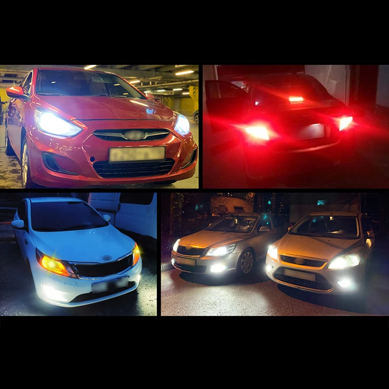 1156 BA15S P21W светодиодный BAU15S PY21W BAY15D автомобильная светодиодная лампочка хвост лампочки для стоп-сигналов 12V автомобильные стояночные фонари заднего хода лампы дневные ходовые огни белый свет