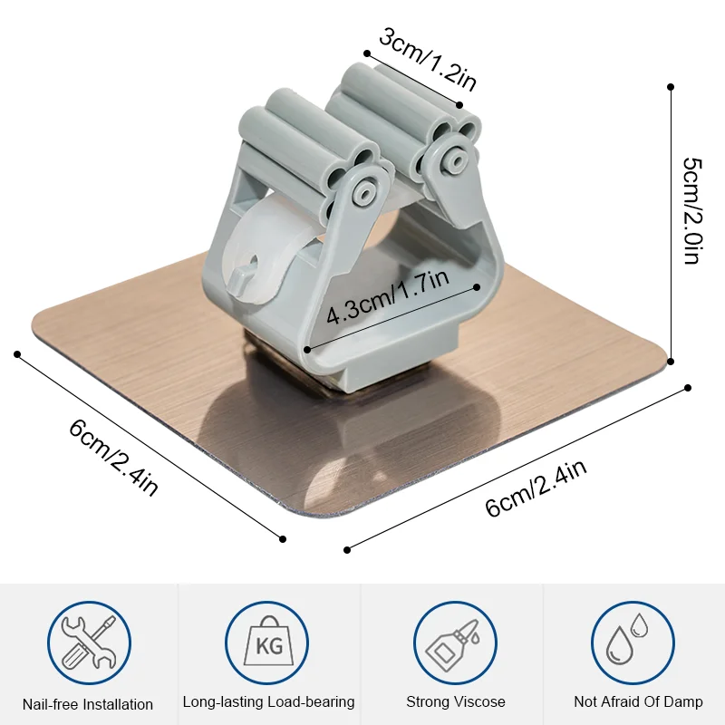 1 Uds. Estante Organizador De Fregona Montado En La Pared Estante De  Almacenamiento Para Fregonas De Baño Y Cocina Gancho Para Colgar Escobas Y  Cepillos Autoadhesivos, Moda de Mujer
