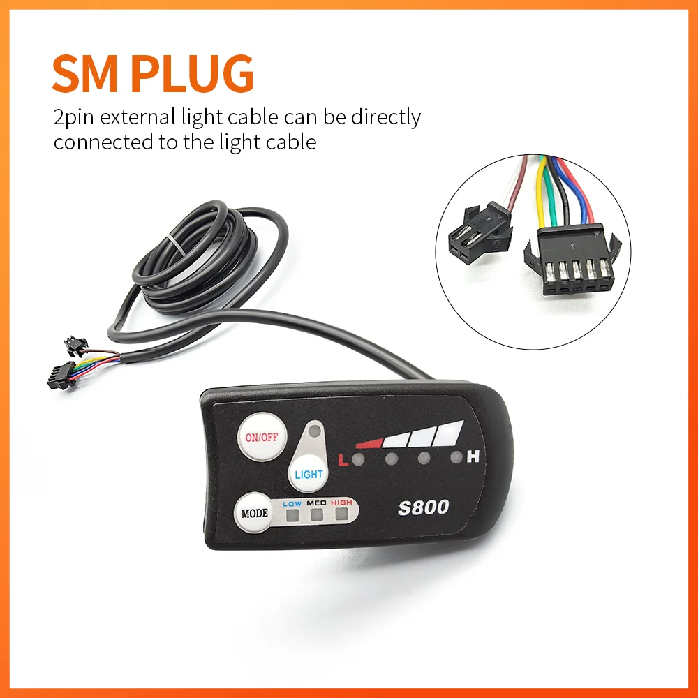 Panneau De Commande D'affichage De Vélo électrique, 24 V 36 V 48 V Panneau De Commande Intelligent LCD LED 810 Pour Vélo électrique (B