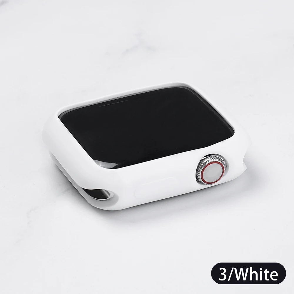 White Подходит для Apple Watch 3 2 1 42 мм 38 мм защитный чехол для iWatch 4 5 40 мм 44 мм ProBefit Candy Мягкий силиконовый чехол - Цвет: White
