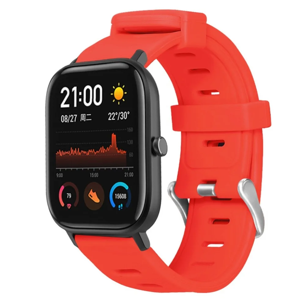 Ремешок силиконовый сменный для смарт часов Xiaomi Huami Amazfit GTS Stratos 3 22