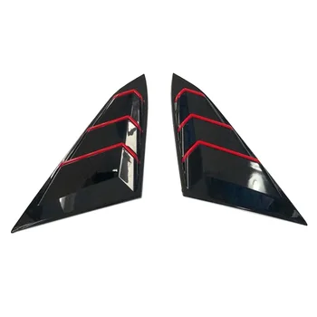 

Car Air Vent Window Louver Cover Side Black+Red Accessory Replacement New