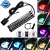 Car styling Foot Light Interior Wireless Remote/Music/Voice Control Decoration Light Cigarette LED Atmosphere RGB LampStrip 1
