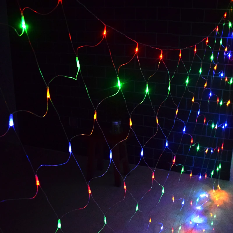 thumbnail image 5 of Guirnalda de luces LED para decoración navideña al aire libre, red de luces navideñas, decoración para fiestas de Navidad, jardín, bodas, festivales, cortina de luces, 5 of 5