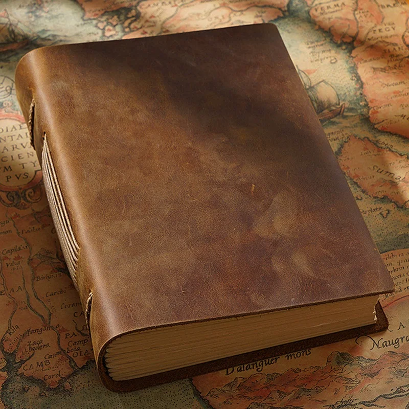 Retro Handmade Notebook Sketch Retro Leather Notepad Eco Paper Creative Notebook-1Pcs Retro Handmade Notebook Sketch Retro Leather Notepad Eco Paper Creative Notebook-1Pcs
