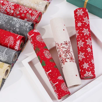 

Christmas Table Runner Linen Printed Table Flag Snowflake Christmas Tree Tablecloth Placemat Dining Room Wedding Party Decor
