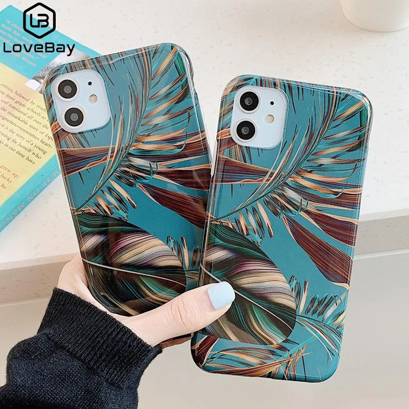 Чехол Lovebay с рисунком банановых листьев для телефона iPhone 11 Pro Max X XR Xs мягкие
