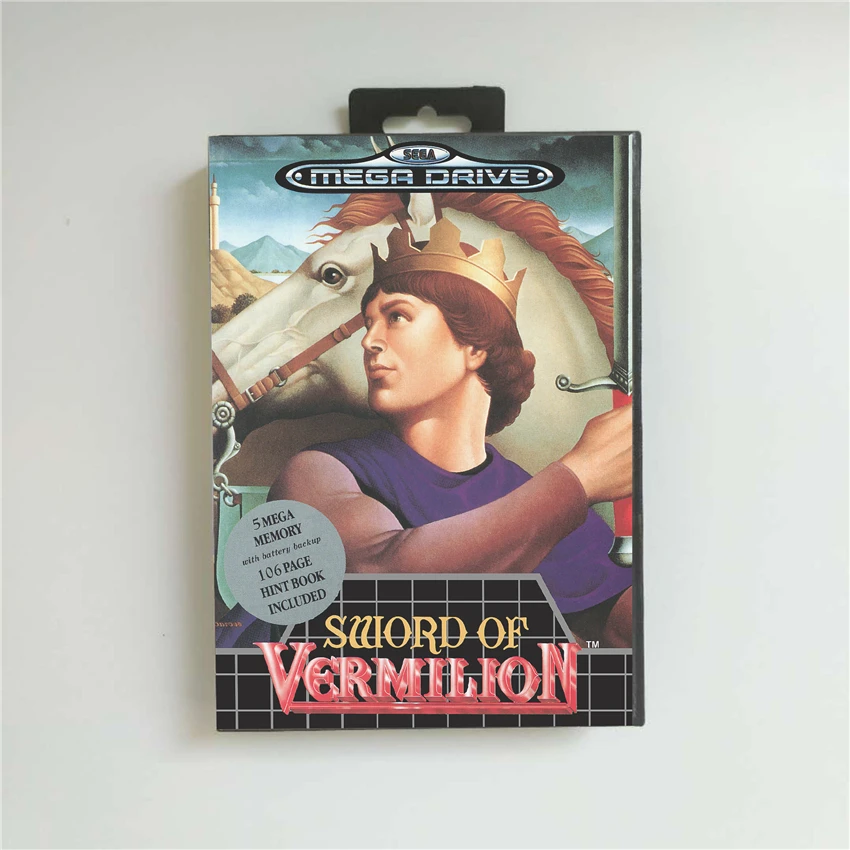 Sword of Vermillion-евро чехол с коробкой 16 бит MD игровая карта для Megadrive Genesis приставка |