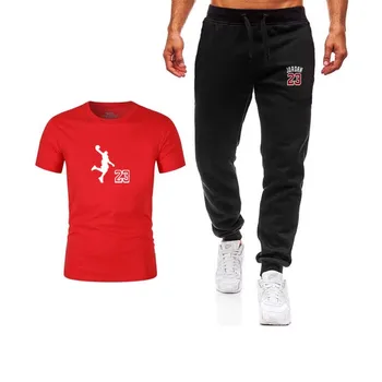 

prowow Tracksuit Men Sets Male Sweatshirt Pants Summer Men's Cropped T Shirt trousers Casual Suits Sportswear Mens Clothing