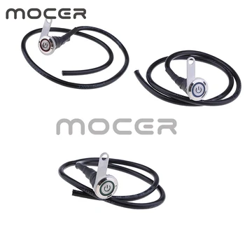 

3pcs 12V Handlebar Motorcycle Scooter LED Angel Eye Headlight Fog Lamp On Off Switch