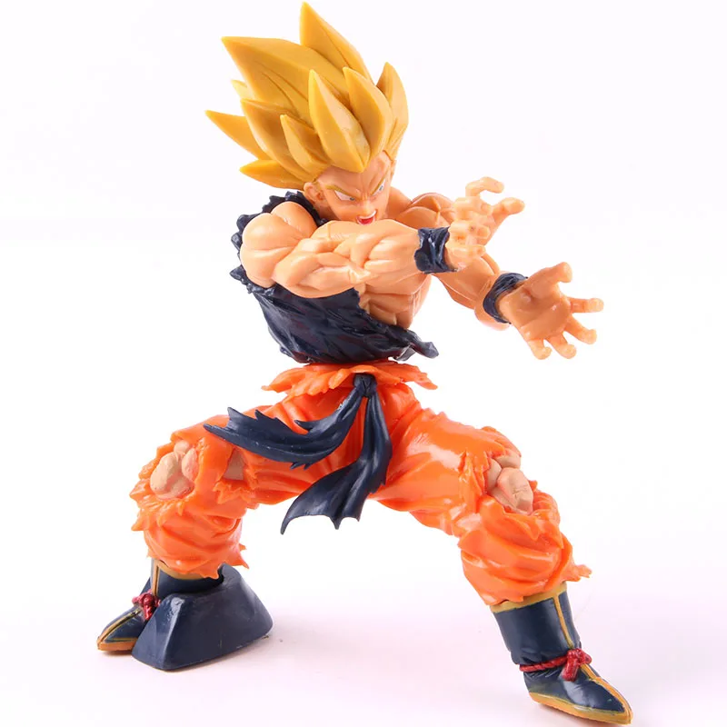 Dragon Ball Z Super Saiyan Super Masterlise God Blue Son Goku ПВХ Фигурка «Гоку в действии» Коллекционная модель игрушки - Цвет: B no colorful box