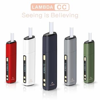 

NEW Heat Not Burn Device LAMBDA CC OLED Display Smoking Time and Temperature adjustable 3200mAh Heat Tobacco Sticks Starter Kits