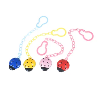 

4Pcs Cute Soft Anti-drop fruit Silicone Chain fixed multi-functional Pacifier Chain Nipple Chain Portable Baby Care RANDOM COLOR